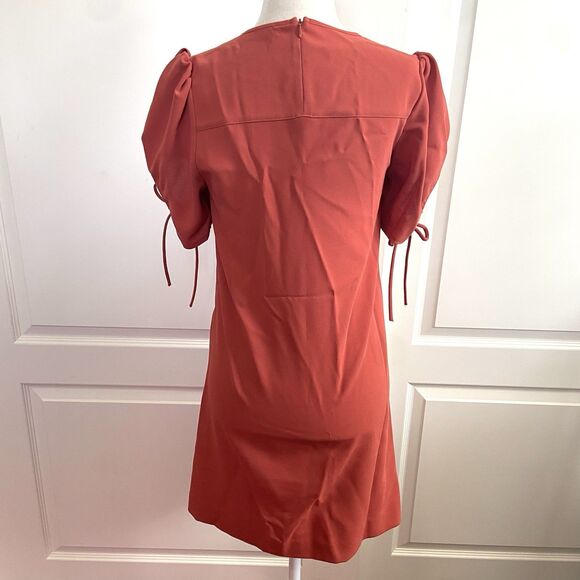 See By Chloe Tie Sleeve Dress Peppery Red Size 36/Small - Picture 5 of 10